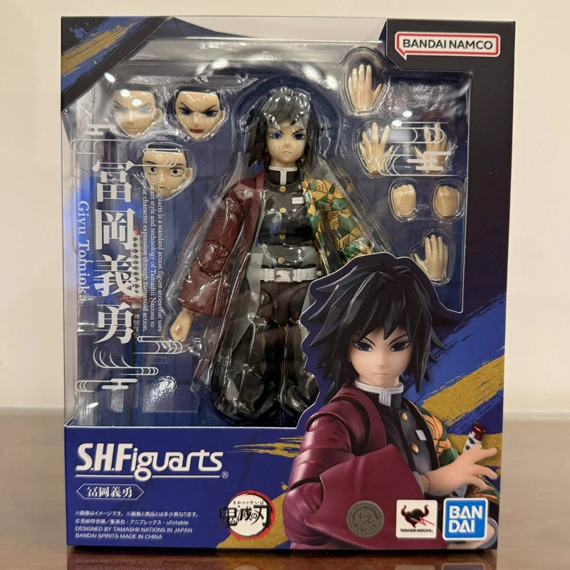 Genuine BANDAI S.H.Figuarts Water Breathing Tomioka Giyuu PVC Action Figure Model Original Collector Figurine Toy Christmas Gift