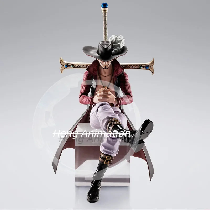 In Stock BANDAI Original Box S.H.Figuarts USOPP LUFFY Dracule Mihawk SHF Action Figure Model Toy Gift for Kid Foam Box Packaging