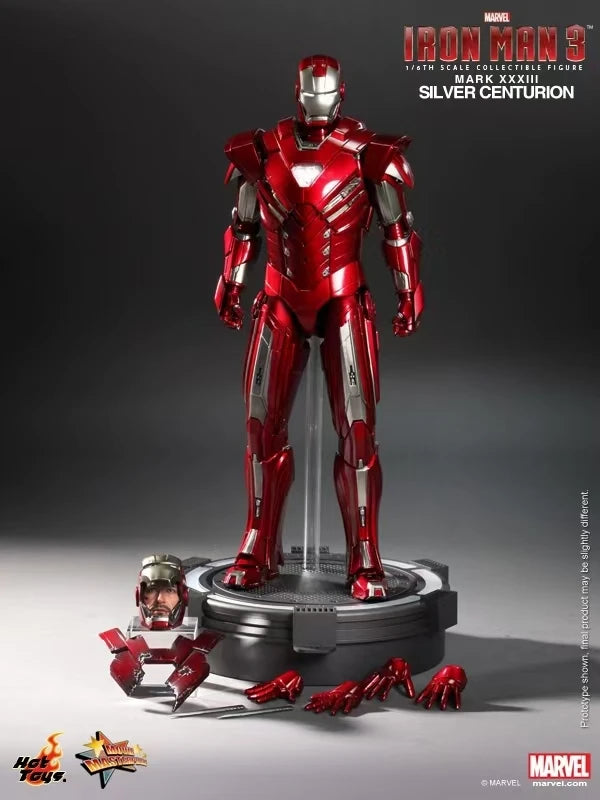 【MT】Hot Toys Marvel MMS213 "Iron Man 3" Iron Man MK33 Silver Centurion 1:6 Scale Action Figure Collection Toys
