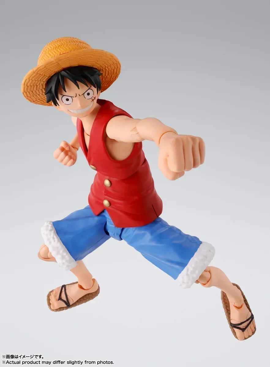 Original Bandai Figure One Piece S.H.Figuarts MONKEY.D.LUFFY -ROMANCE DAWN PVC Anime Action Figures PVC Action Figure Collector