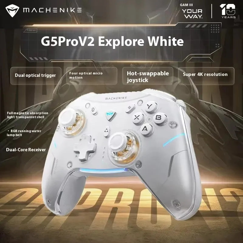 Machenike G5 PRO V2 Collector Edition Optical Gamepad Three Modes Hall Joystick Control Pc Steam Wireless Bluetooth Trigger Gift