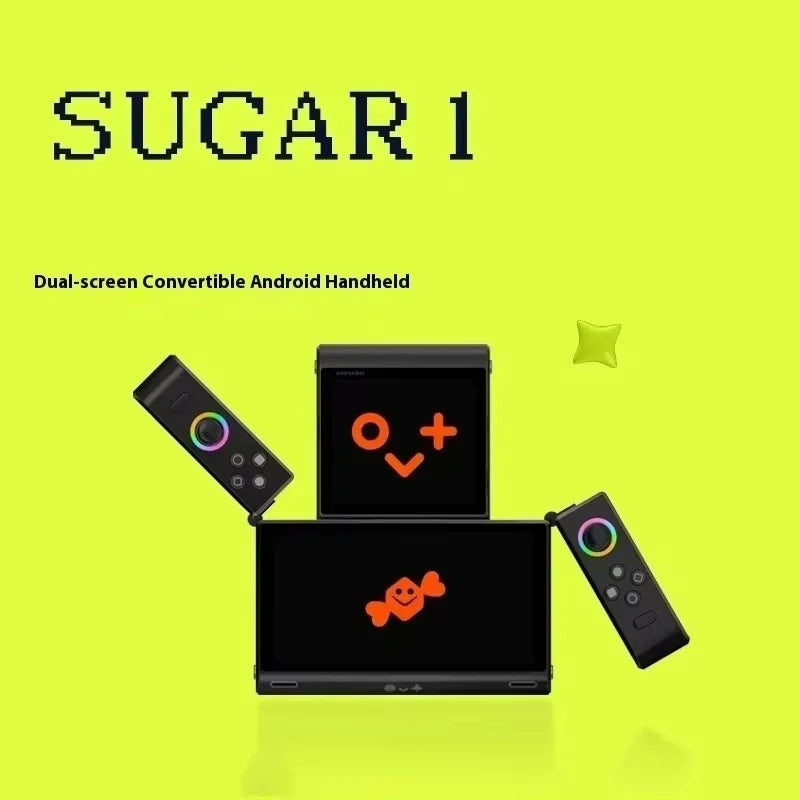 OneXPlayer OneXsugar Sugar 1 Handheld Game Players Android14 Dual OLED Screens 512GB Deformation Gaming Consoles Hall Joysticks