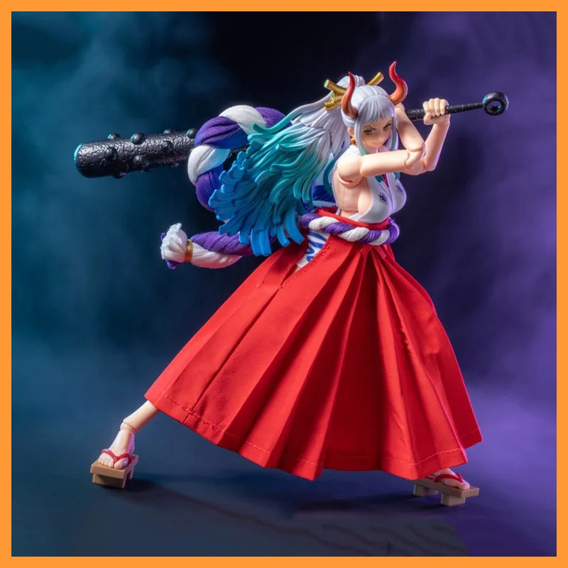 【Hohe Qualität] SHF 1/12 Maßstab Piratenkönig Yamato Roter langer Faltenrock mit Schleifenknoten Modell für 6" Actionfigurenkörper