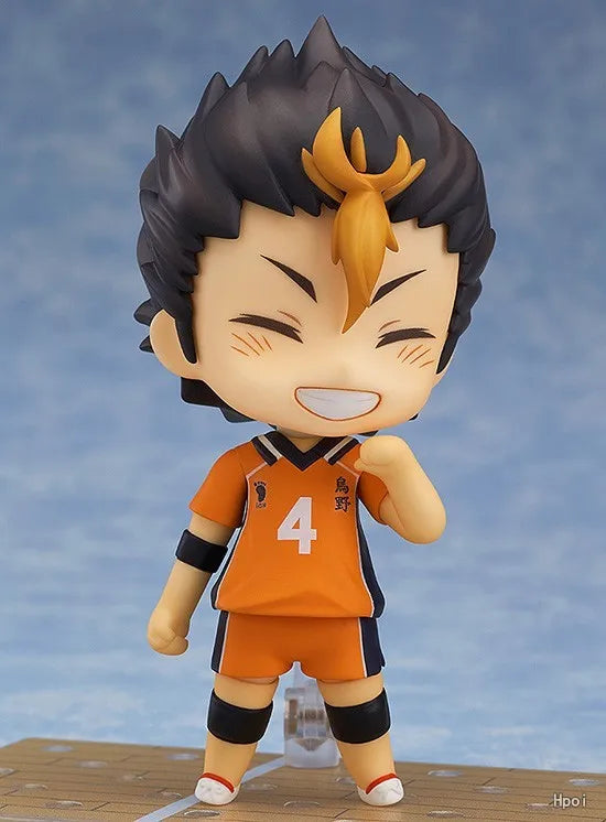 In Stock Original GSC Orange Rouge Nendoroid #592 Volleyball Boy Yu Nishinoya Anime Figure Ornament Collection Model Toy