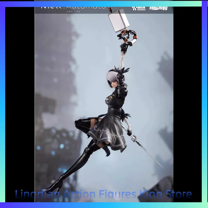 In Stock Nuclear Gold Reconstruction 1/9 NieR Automata Yorha No. 2 Type B Plastic Covered Action Figure Toy Collection Gift