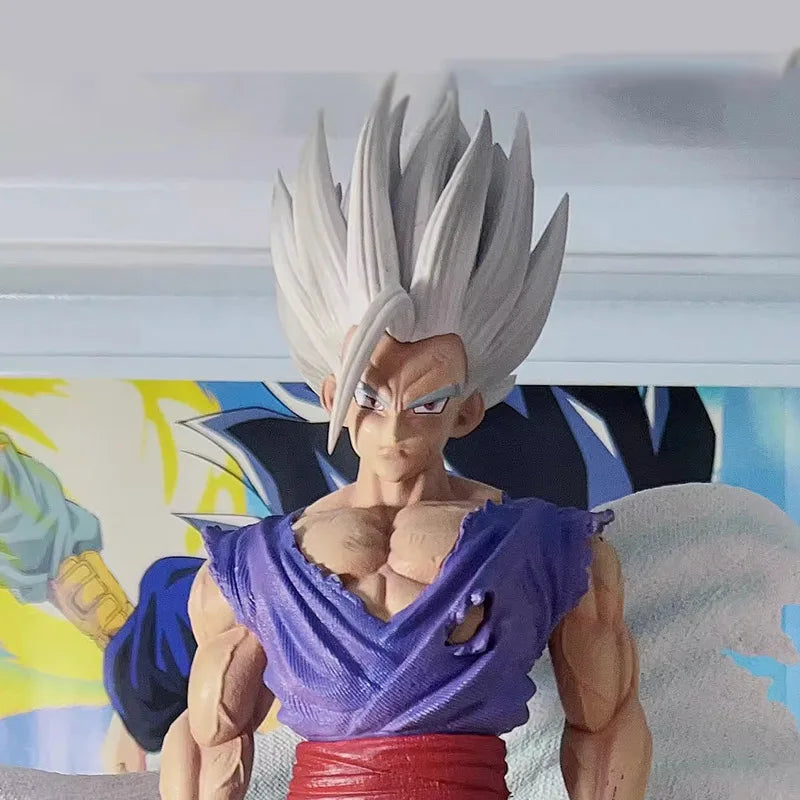 36 cm Anime Umhang Son Gohan Beast Figura Statue Dragon Ball Super Figur GK Weißer Gott Gohan Actionfigur PVC Deko Spielzeug
