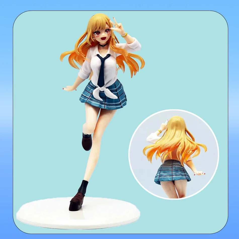 Cute Girl Uniforms Kitagawa Marin Action My Dress-Up Darling Anime Figure PVC Adult Collection Model Doll Toys