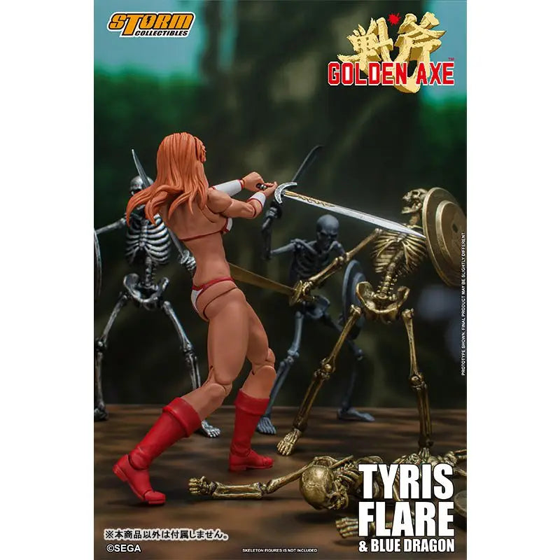 100% Original Storm Toys SGGX05 1/12 Classic Arcade Battle Axe Female Warrior Tyris Flare & Blue Dragon Set Action Figures Model