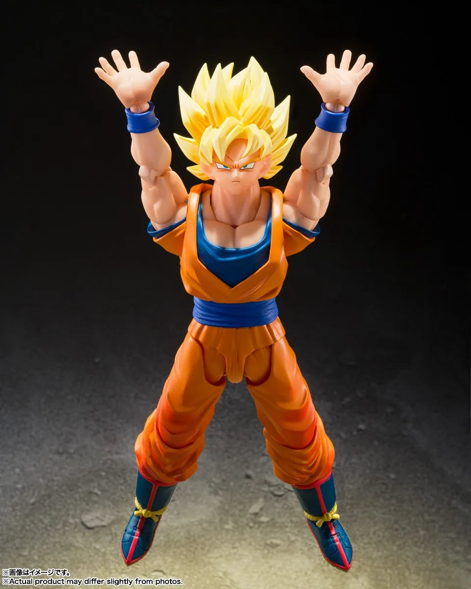 In Stock Genuine BANDAI SHFiguarts Dragon Ball Z Son Gohan The Games Begin Super Saiyan Son Goku Figure Anime Action Model Toy
