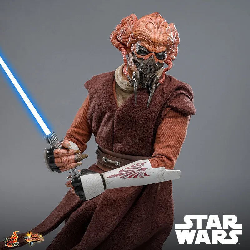 Hot Toys MMS785 Star Wars Episode III Plo Koon 1/6 Scale Collectible Action Figure LED Lightsaber Toy Model Gift for Fans