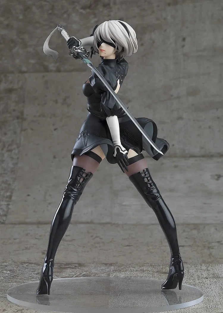 18CM Аниме NieR: Automata - YoRHa No. 2 Type B - Версия 2.0 Премиум Чоконосе Модел Играчка Кукла Екшън Фигурка