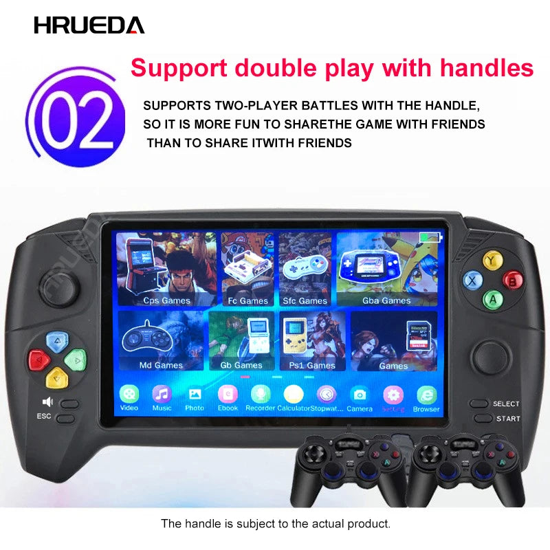 2023 NEW Handheld Game Players Classic 7.0 inch Handle Retro Game Console Dual joysticks for PS1 GBA NES FC Game Player New