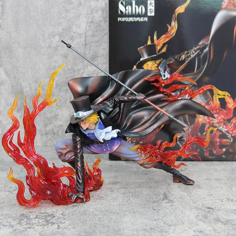 22 см Аниме One Piece Sabo фигурка IU Fire Fist Sabo фигурки революционна армия фигурка модел PVC статуя кукла статуя играчки подарък