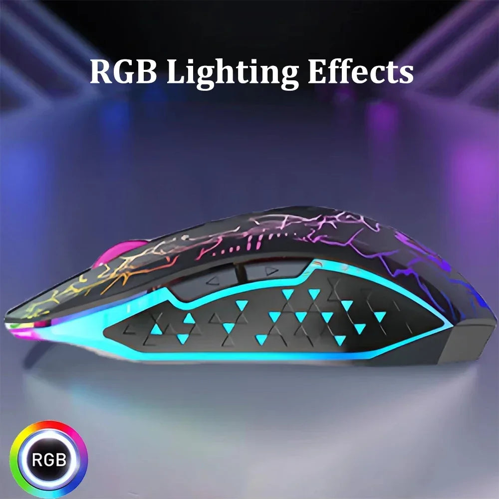 RGB-Farbe 2,4G Drahtlose Maus Bluetooth 5.2 Maus Dual Modus Gaming Maus Wiederaufladbare Stille Mäuse Für PC Laptop Tablet MacBook