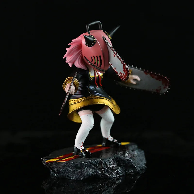 SPY×FAMILY Anya Forger as Chainsaw Man Anime Action Figure Toys 18CM