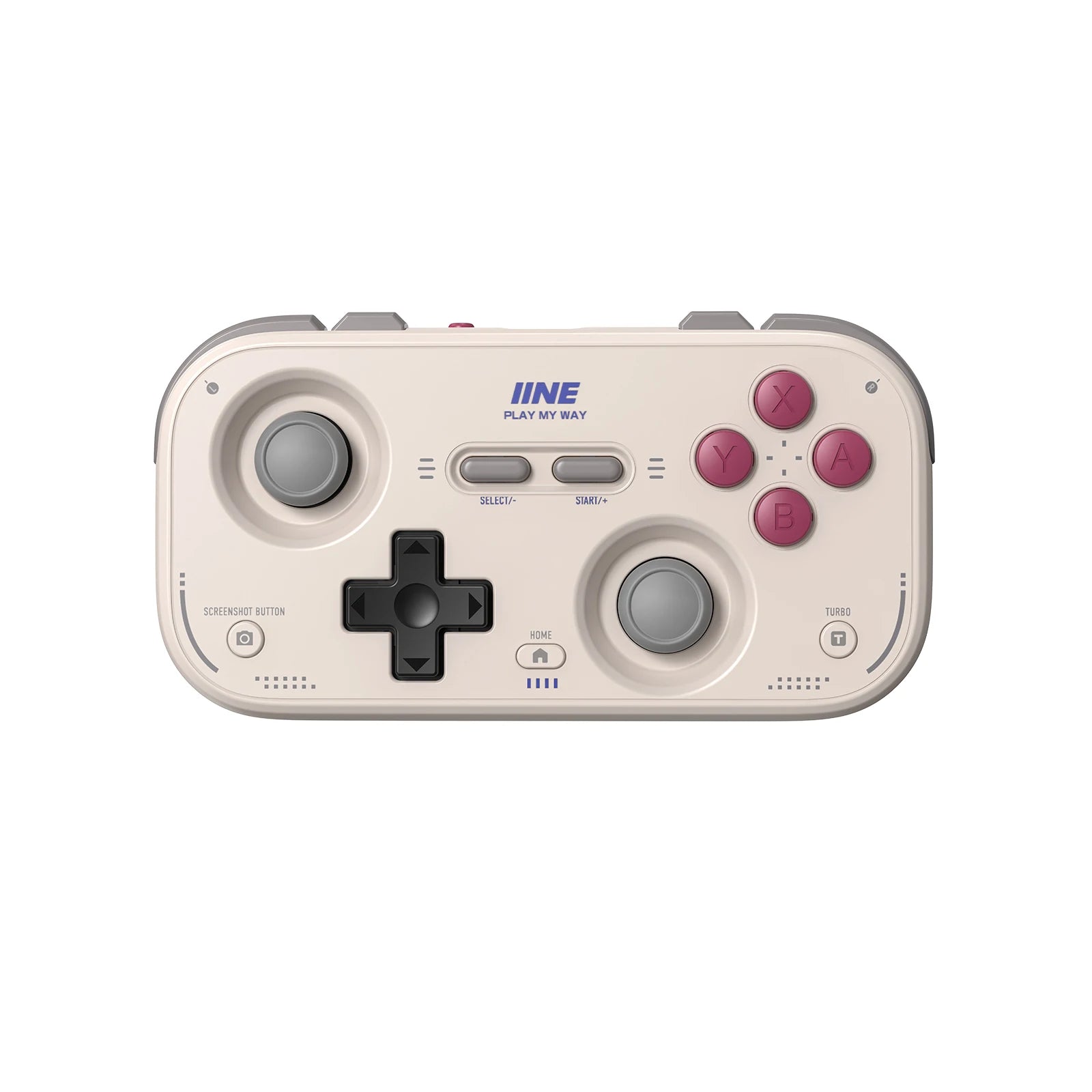 IINE Pocket Retro Game Controller,1000Hz Recessed Stick, Hall Effect Joysticks,Portable Mini Gamepad Customizable Controls