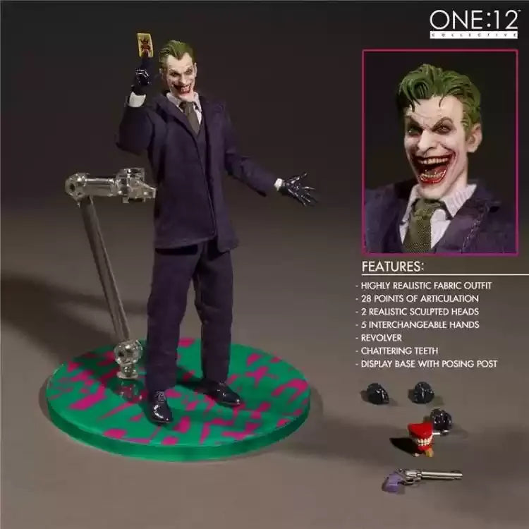 1:12 16cm Dc Comics Joker Scale Articulated Action Figure Collectible Model Superhero Desktop Display Birthday Gift for Fans