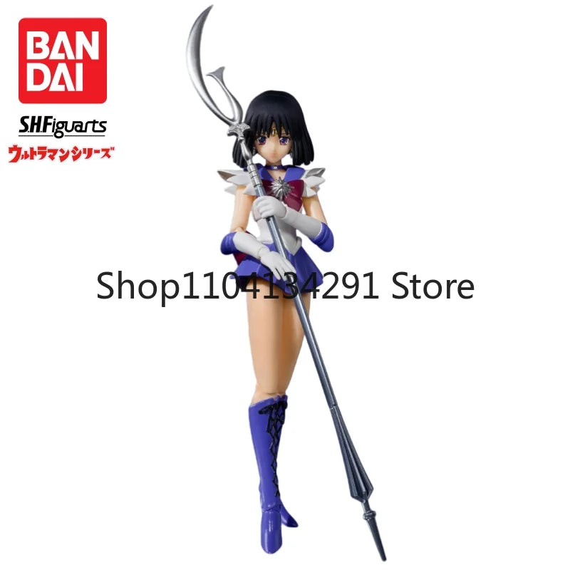 Bandai SHF Sailor Saturn Unpainted Anime Model Figure -Original Stock Doll, Premium Authentic Birthday Gift for Sailor Moon Fans