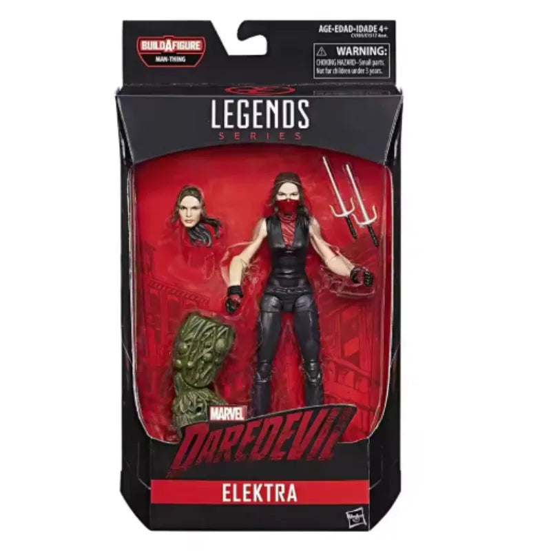 Original Hasbro Marvel Legends Series ELEKTRA Anime Figure Toy Collection Model