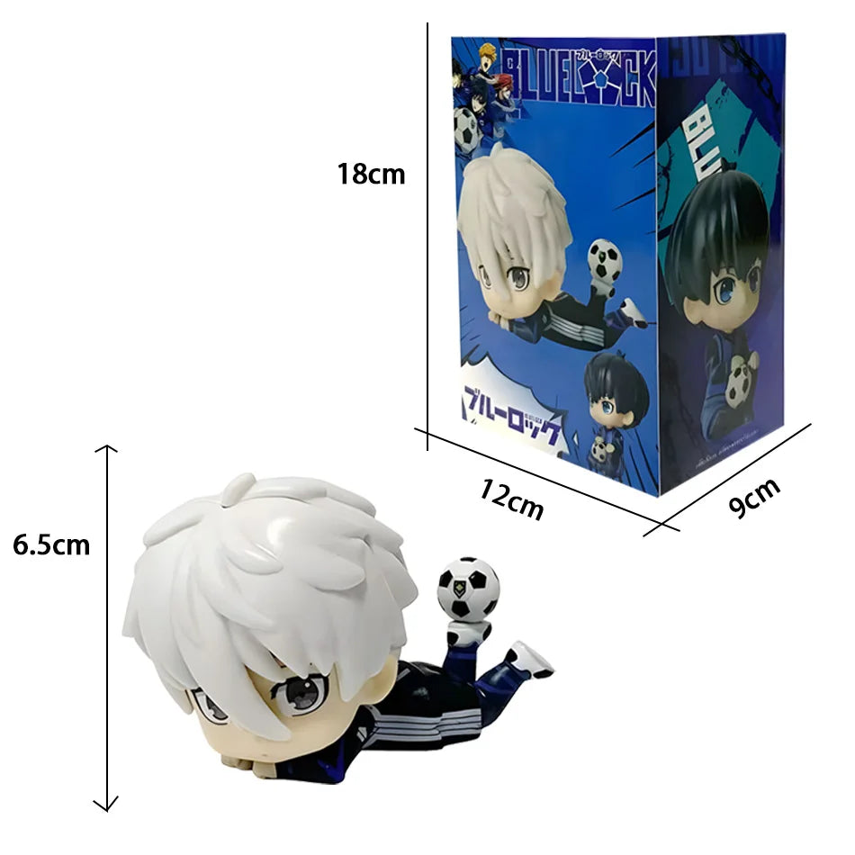 Blue Lock Kawaii Nagi Yisagi Isagi Yoichi Sitting Action Figure Doll Tabletop Model Anime Peripheral Creative Birthday Gift Toy