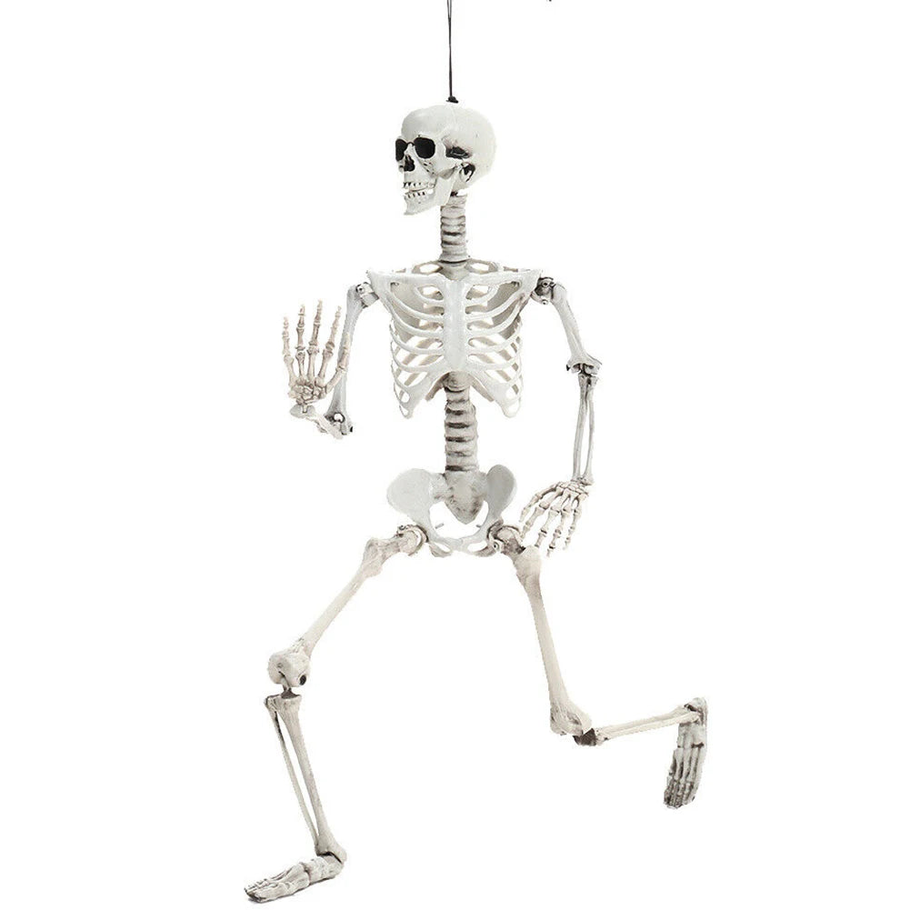 Full Life Size Human Skeleton Halloween Prop 90CM Haunted House Hanging Props Halloween Movable Skeleton Halloween Ornament Toys