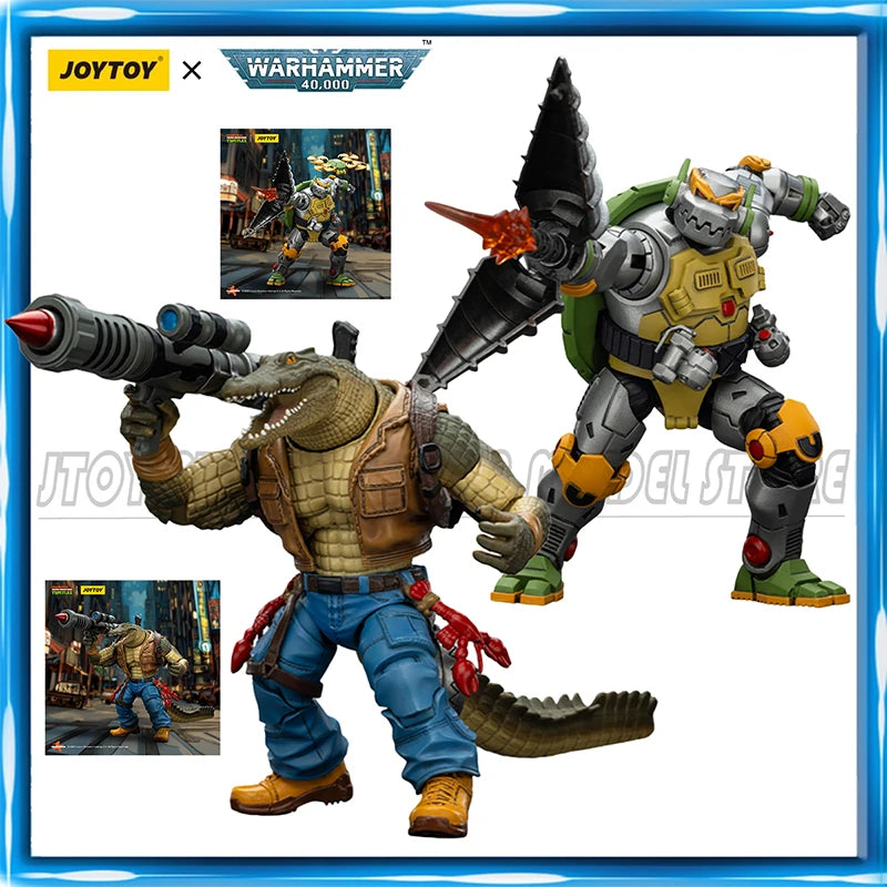 JOYTOY TMNT 1/18 Action Figure Teenage Mutant Ninja Turtles Leatherhead Metalhead figures Toys