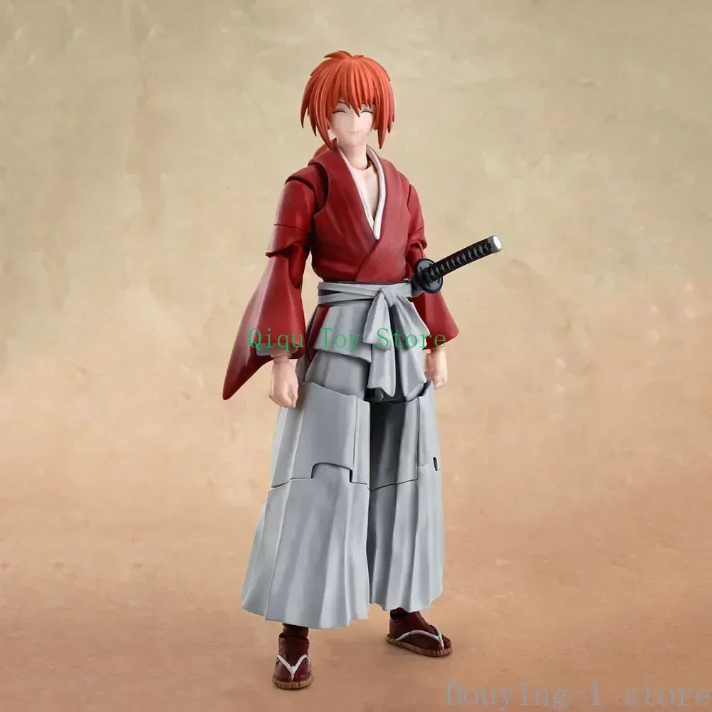 In Stock Bandai Original Sh Figuarts Shf Himura Kenshin Action Figures Anime Model Toys Figura Collection Gifts