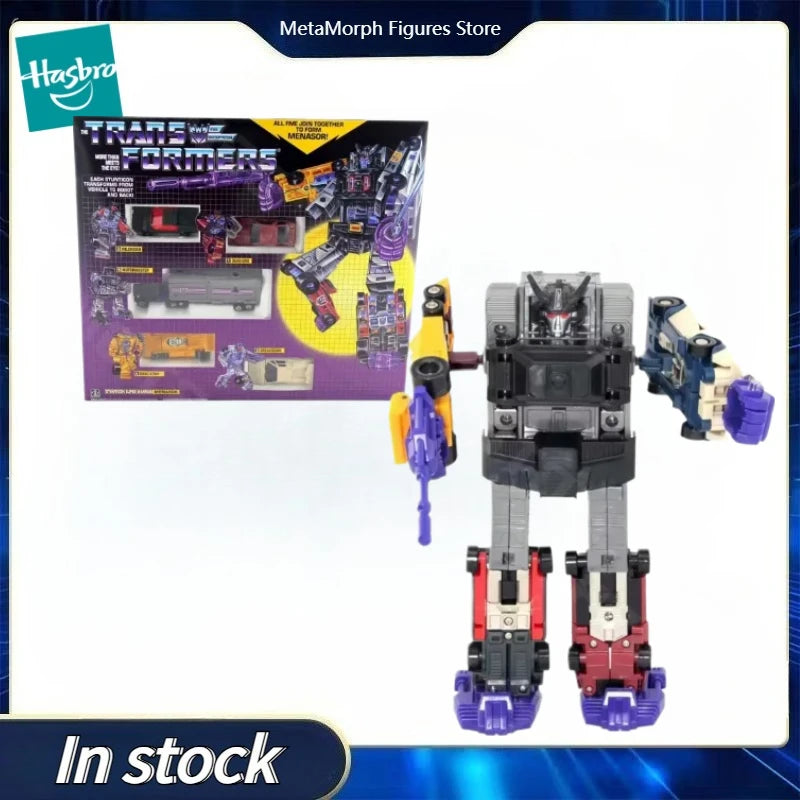 Original Hasbro Transformers Toy G1 Animation 1984 STUNTICON SUPER WARRIOR MENASOR Anime Figure Toys Collection Model