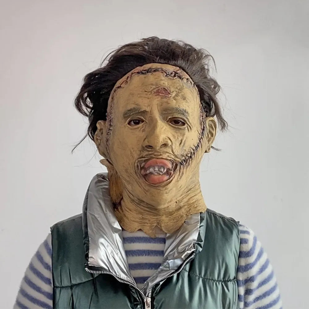 Chainsaw Killer Latex Mask, Texas Massacre Movie, Halloween Costume, Masquerade Mask