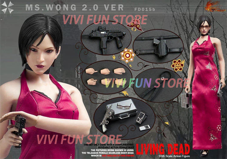 In Stock Hot Heart FD015 Ada Wong Ms.Wong 2.0 Movable Model Toys 1/6TH SCALE COLLECTIBLE FIGURE Accessory part LIVING DEAD