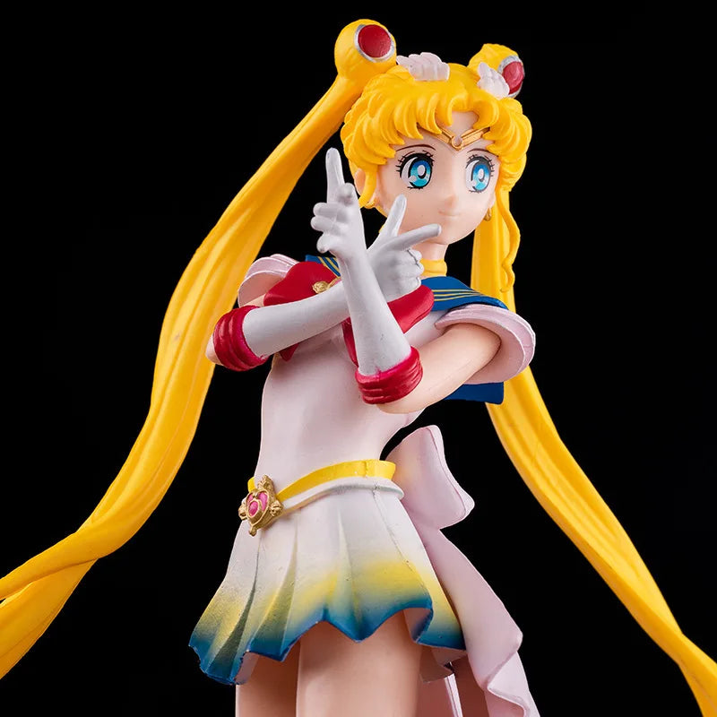23cm Anime Sailor Moon Action Figure Doll Princess Serenity Cake Ornaments Collection PVC Tsukino Usagi Figure Model Toys Gifts