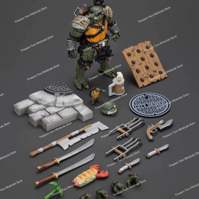Auf Lager JOYTOY 1/18 TMNT Figur JT00881 JT01000 JT01017 Krang Slash Tokka Anime Actionfiguren Figuren Modelle Spielzeug Geschenke