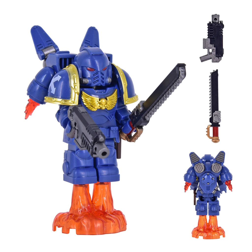 NEUE Mittelalterliche Kriegsritterfigur, aufwendige Details, schwere Bewaffnung, Engel, Ultramarines, Templer, Kriegssoldaten