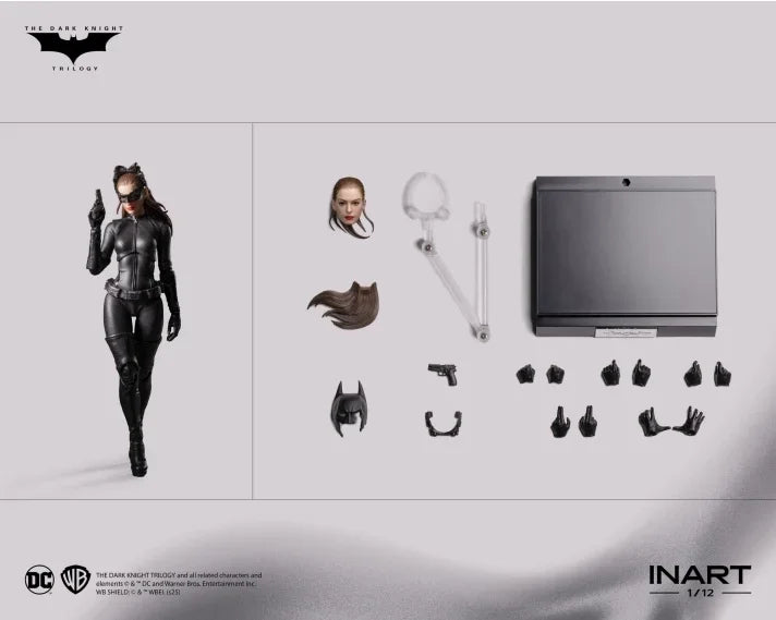 INART Catwoman Action Figure Batman The Dark Knight Rises Anne Hathaway Cat Woman Figurine 1/12 Original Collect Model Toy Gift