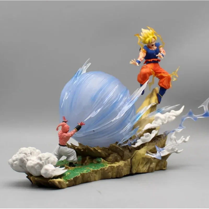 In Stock Anime Dragon Ball Z Majin Buu Vs Son Goku Figurine Gk Statue Action Figures Pvc Collection Model For Children Gifts Toy