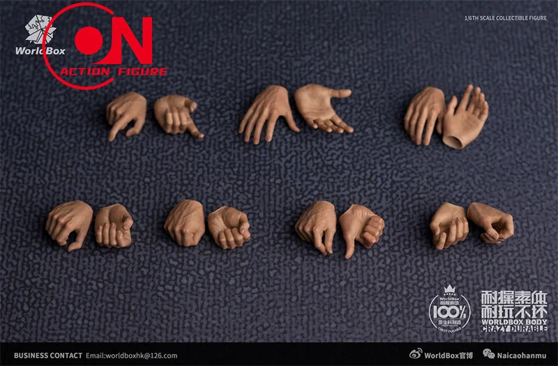In Stock! Worldbox 1/6 Hands Shape Fingers Model Body Accessories Fit 12" Male Action Figure Dolls