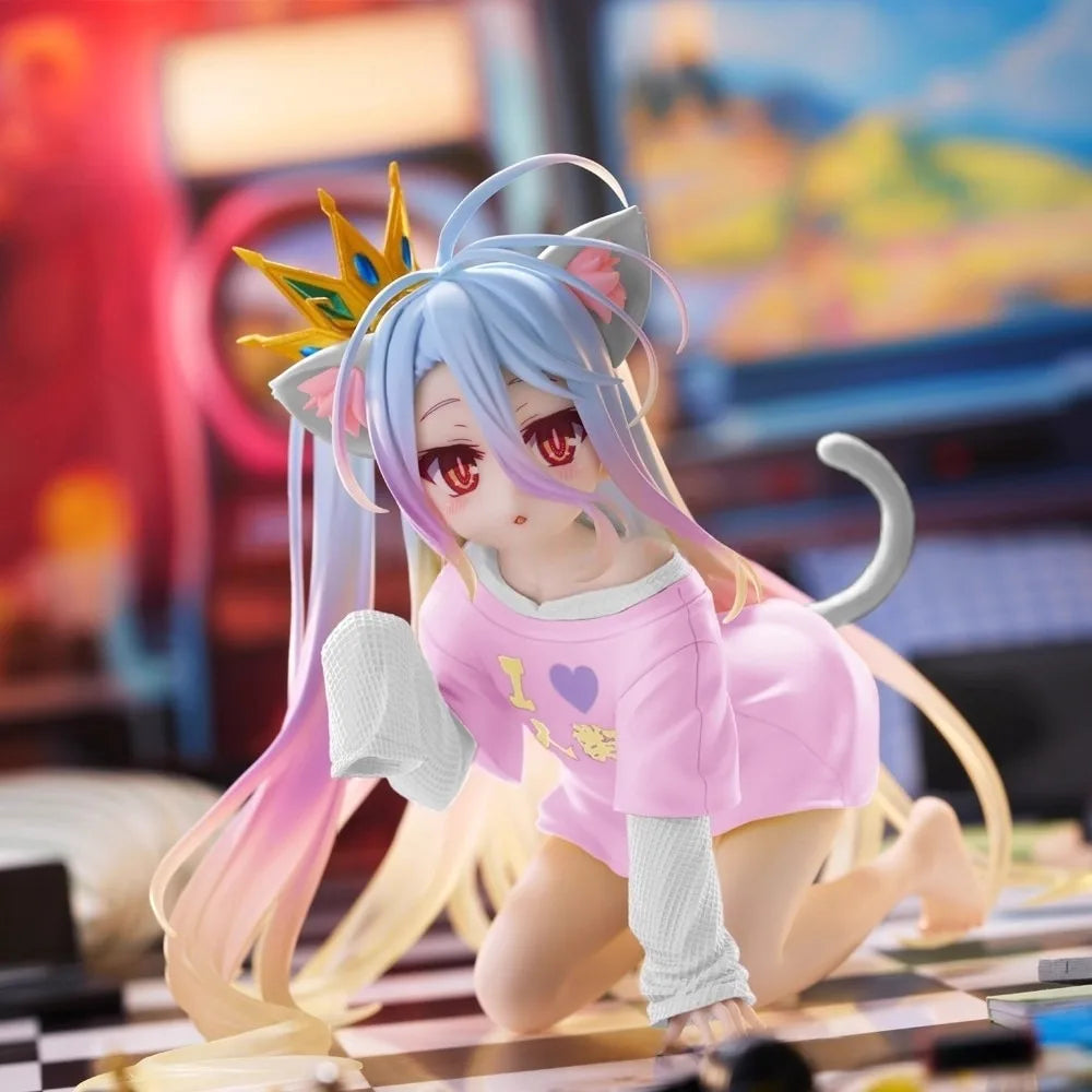 Hot Anime Figure NO GAME NO LIFE Action Figures Shiro Animation Figures Ornaments Collection Models Toys Gifts
