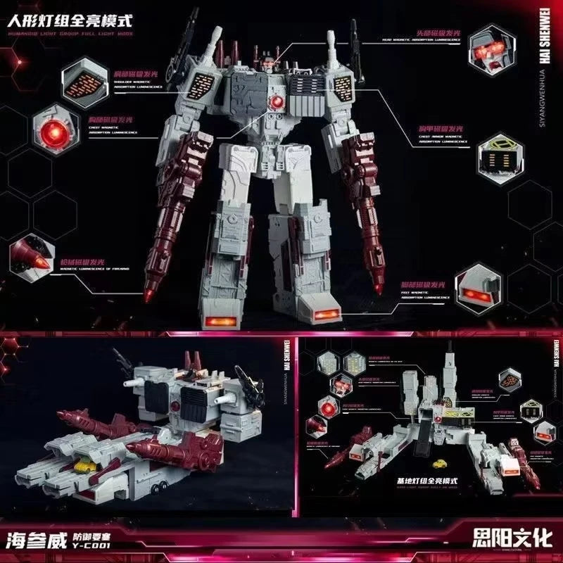 Stock 45cm Siyang Culture Transformers Metroplex Vladivostok Defense Fortress Action Figures Assemble Collection Model Toy Gifts