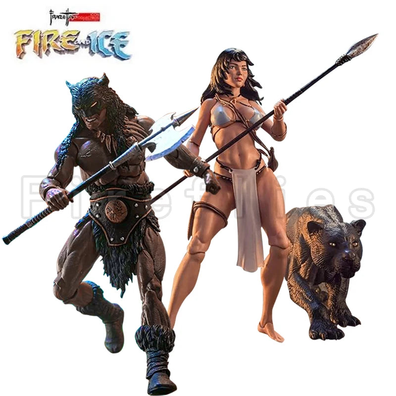 [Pre-Order]1/12 6inches Frazetta Girls Action Figure Fire and Ice ICON Collectibles Dark Wolf Teegra Ver2 Anime Model Toy