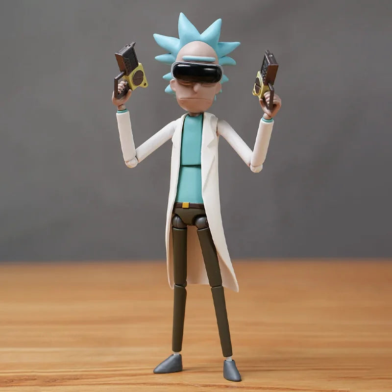 Fondjoy Rick and Morty Genuine Adult Swim Anime Action Figure 1/12 Scale Joint Movable Model Figurine Collectible Gift Toy