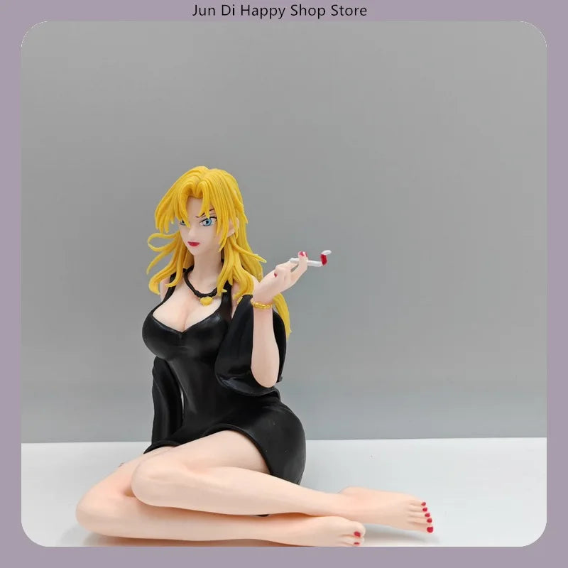 Detektiv Conan Vermouth, seitlich sitzende Pose, 11 cm große Anime-Figur, Statue, Schreibtischdekoration, Geschenk
