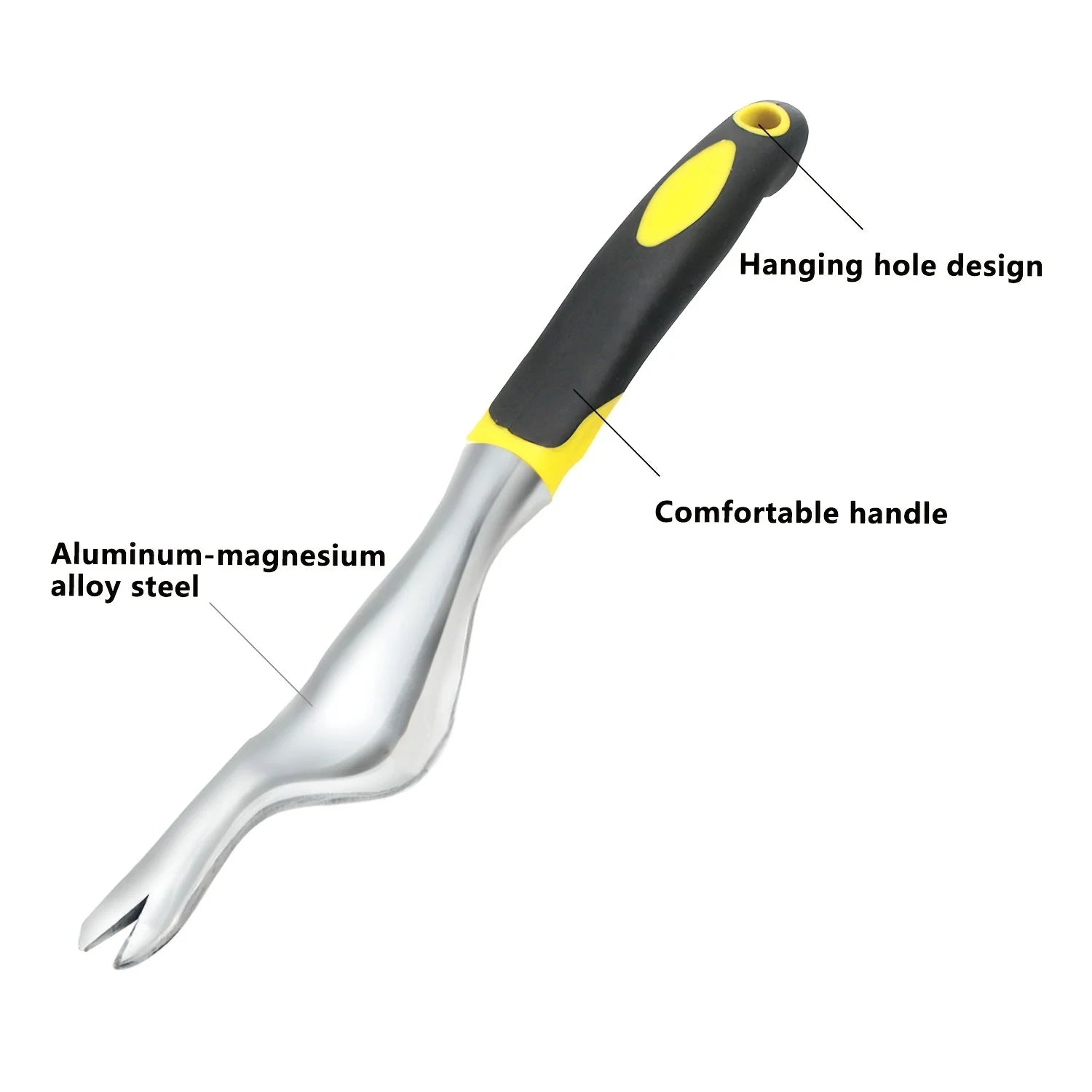 Hand Weeder Tool, Garden Weeder Digging Tool with Ergonomic Handle for Weed Removal and Farm Transplanting