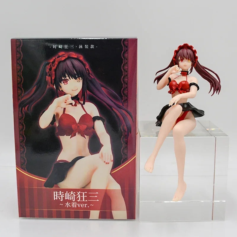 13cm KDcolle Date A Live Kurumi Tokisaki Wedding Dress Anime Figure Date A Bullet Yatogami Tohka Action Figure Model Doll Toys