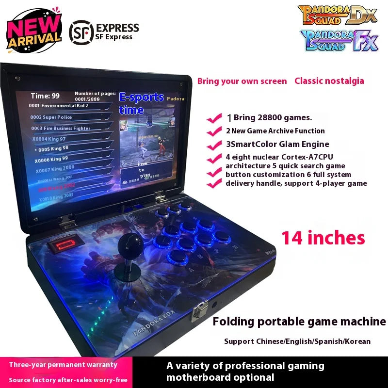 Arcade Pandora Game Console Multi in One Moonlight Box Portable Folding Fighting Game Console Customizable