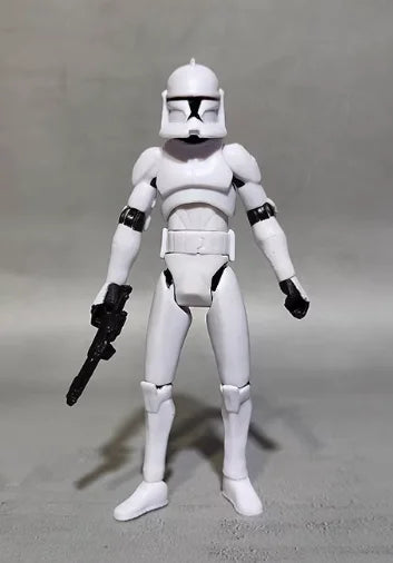 In Stock Wars White Soldier Black Soldier Commander Toy Model Black Knight Storm Soldier Clone Human Mobile Doll Gift Souvenir