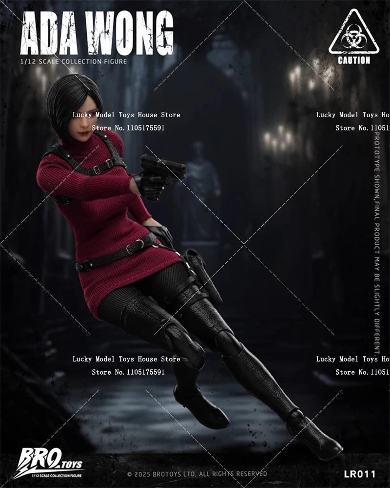 In Stock 1/12 Rolling Eyes Design Ada Wang Red Sweater 6inch BROTOYS LR011 Spy Female Killer Action Figure Model Collection