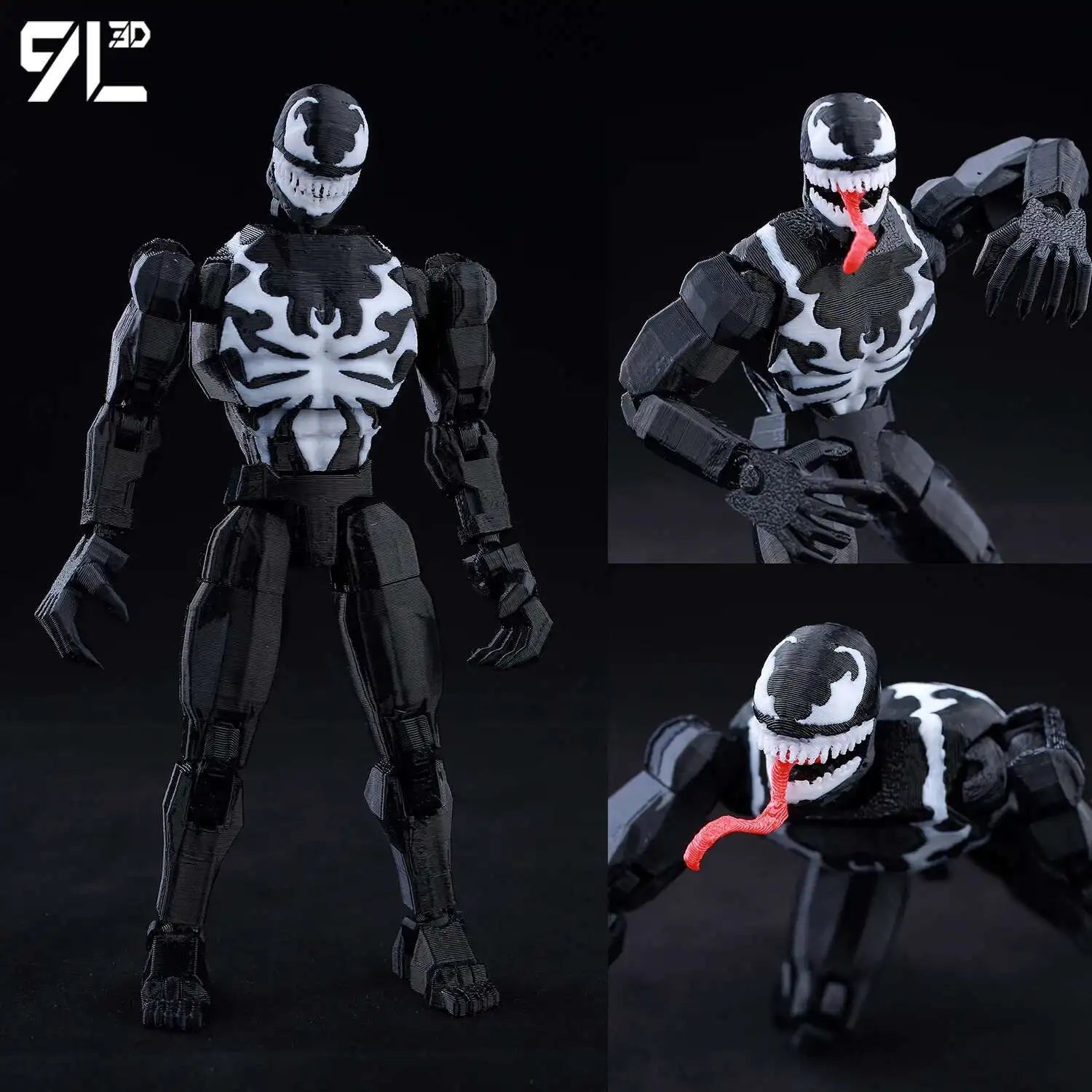Фигурки на Venom Spider-Man Lucky13 Dummy13 - 3D принтиран манекен T13 с многочленен механизъм за промяна на формата, аниме, колекционерски играчки