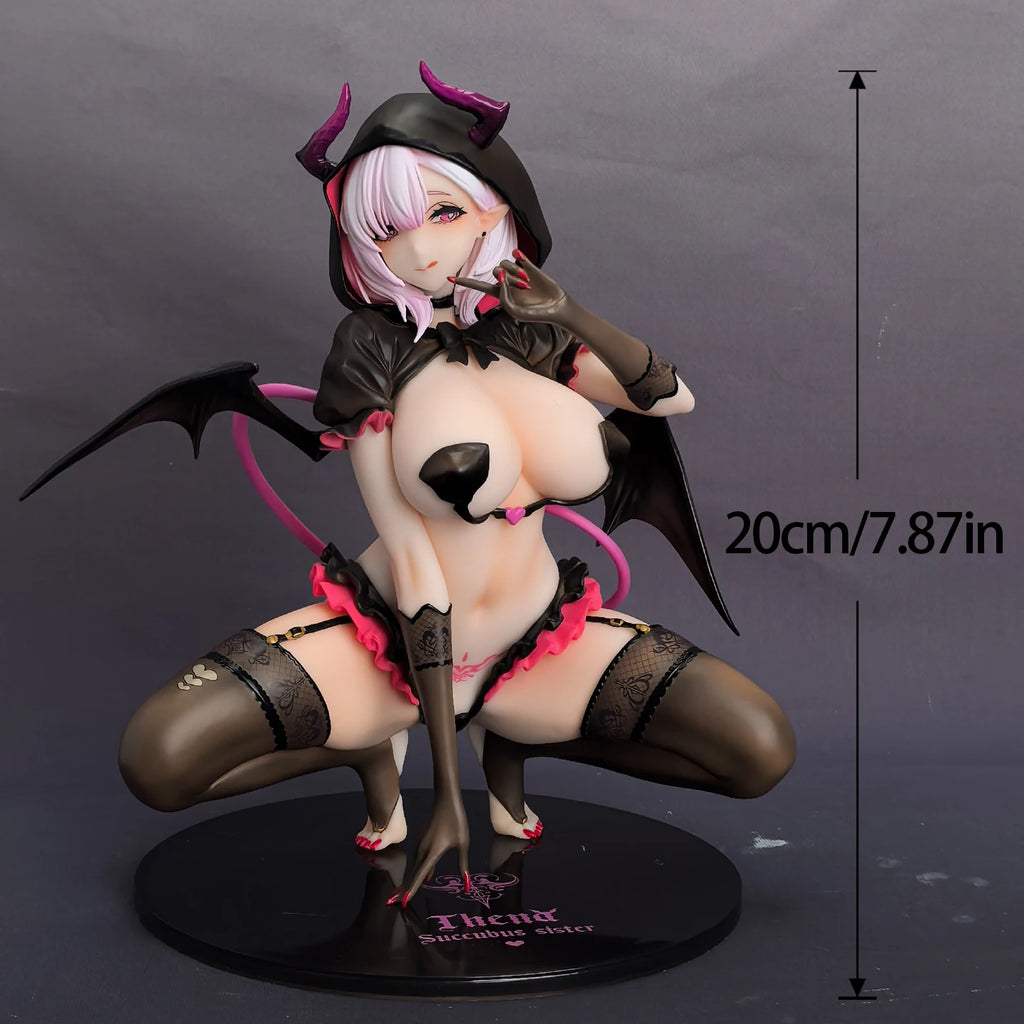 1/6 Lovely Figure Succubus Sister Thena 20cm Anime Girl PVC Action Figure Toy Statue Adult Collection Model Doll Gift