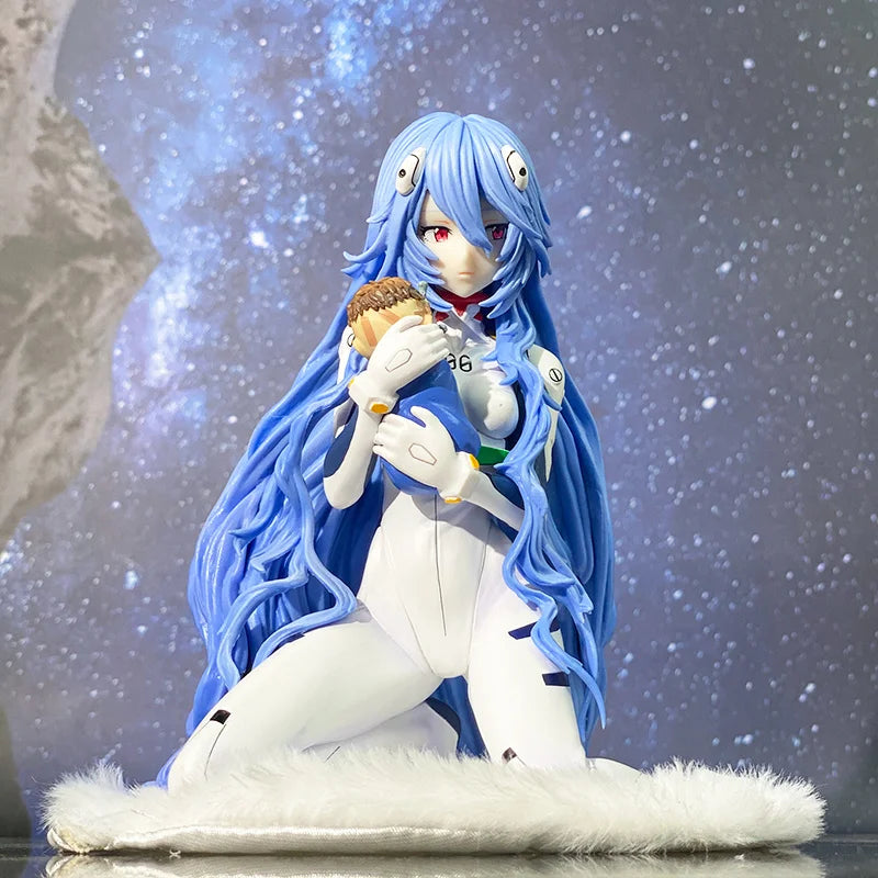 New Century New Theater Version Long Hair Kneeling Asuka Langley Beautiful Girl Anime Model Collectible Figure Gift