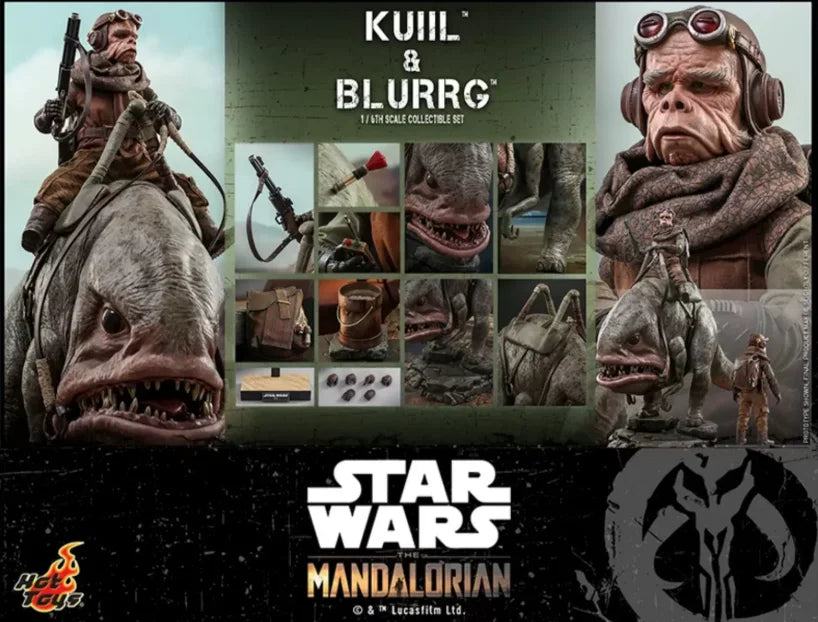 Hot Toys The Mandalorian TMS048 TMS049 Kuiil And Blurrg 1/6 Premium Action Set Film and Television Peripheral Collectibles